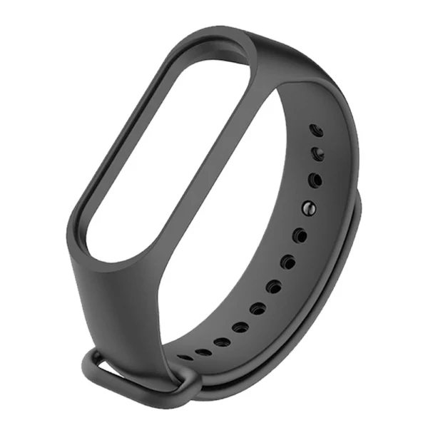 Силиконова каишка bSmart за смарт гривна Xiaomi Mi Band 3/4, Черна