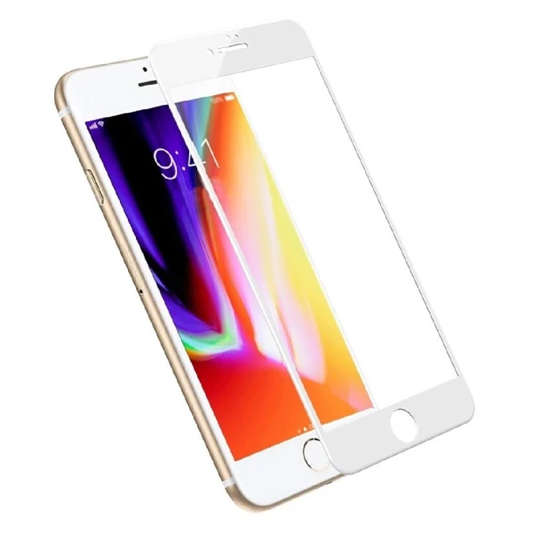 Стъклен протектор MBX 5D Slim с цяло лепило, За iPhone 6/6s, Бял