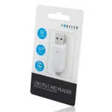 Миниатюра: Преходник адаптер USB и micro USB/SD и micro SD, Forever USB OTG card reader, Бял