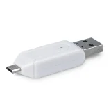 Миниатюра: Преходник адаптер USB и micro USB/SD и micro SD, Forever USB OTG card reader, Бял
