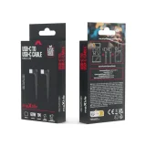 Миниатюра: Кабел USB-C - USB-C ъглов, Maxlife MXUC-09 1м 60W, Черен