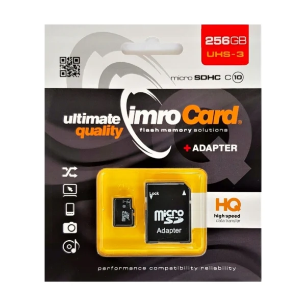 Карта памет Micro SD 256GB, (Class 10), Imro