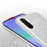 Миниатюра: Силиконов кейс bSmart Glitter 3в1 за Samsung Galaxy A56 / A36 сребрист