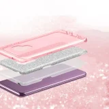 Миниатюра: Силиконов кейс bSmart Glitter 3в1 за Samsung Galaxy A56 / A36 розов