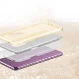 Миниатюра: Силиконов кейс bSmart Glitter 3в1 за Samsung Galaxy A56 / A36 златист