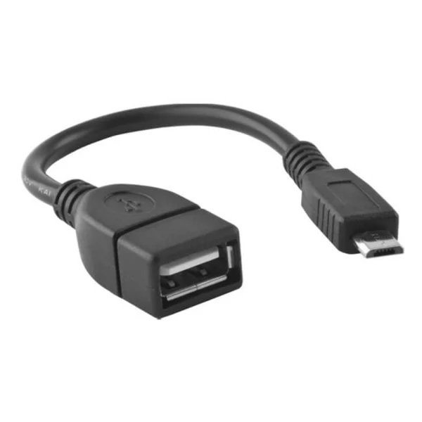 Кабел OTG, Micro USB - USB женско, Forever, Черен