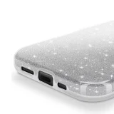 Миниатюра: Силиконов кейс bSmart Glitter 3в1 за iPhone 17 Pro / 18 Pro сребрист
