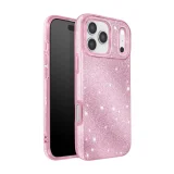 Миниатюра: Силиконов кейс bSmart Glitter 3в1 за iPhone 17 Pro / 18 Pro розов