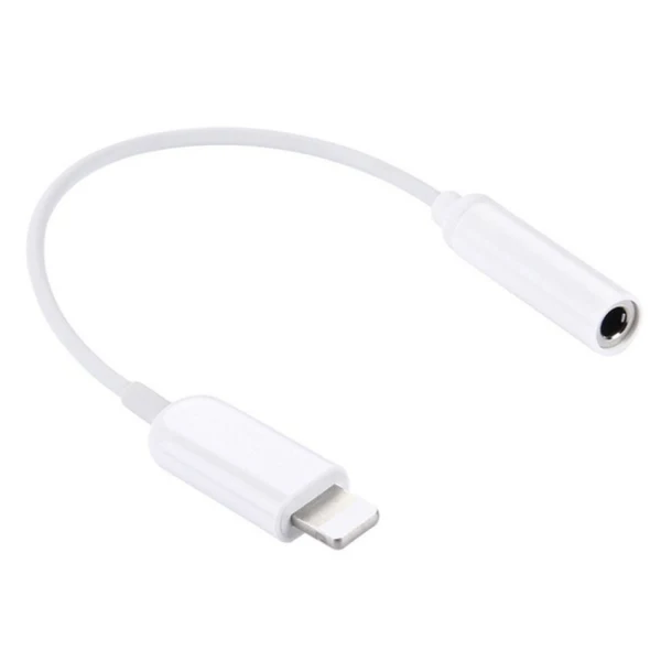 Кабел AUX MBX само за музика, 3.5мм към iPhone 5/6,6s,6 Plus,6+/7,7 Plus,7+/8,8 Plus,8+/XR/XS,XS Max, Бял