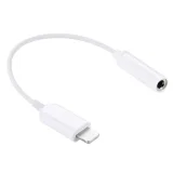 Миниатюра: Кабел AUX MBX само за музика, 3.5мм към iPhone 5/6,6s,6 Plus,6+/7,7 Plus,7+/8,8 Plus,8+/XR/XS,XS Max, Бял