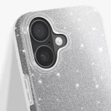 Миниатюра: Силиконов кейс bSmart Glitter 3в1 за iPhone 17 (6.3) сребрист