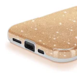 Миниатюра: Силиконов кейс bSmart Glitter 3в1 за iPhone 17 (6.3) златист