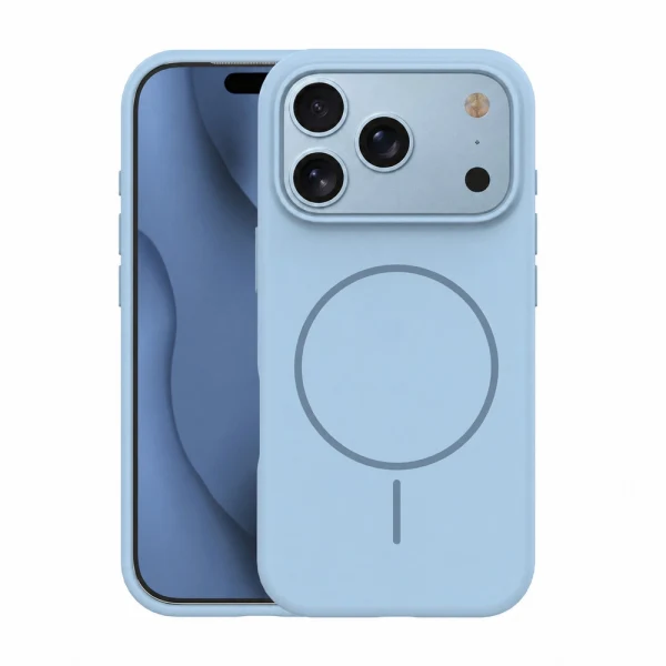 Силиконов кавър Thin Mag за iPhone 17 Pro Max / 18 Pro Max 6.9" светло син