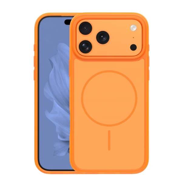 Кейс bSmart Frame Thin Magsafe, За  iPhone 17 Pro / 18 Pro, оранжев