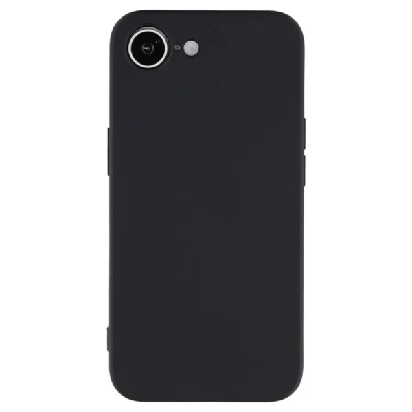 Силиконов кейс iPaky матиран, За iPhone 16e / 17e, Черен