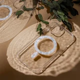 Миниатюра: Силиконов кейс bSmart Magsafe 1.5mm, За iPhone 15 Pro (6.1), Прозрачен