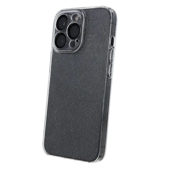 Силиконов кейс Shine 2 mm брокатен, За iPhone 15 (6.1), Прозрачен