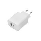 Миниатюра: Зарядно устройство адаптер 20W USB-A и USB-C, Maxlife MXTC-06 PD QC, 220V, Бял