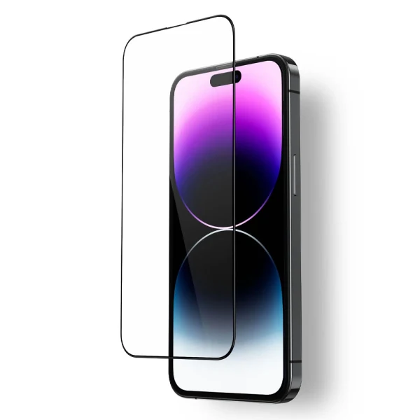 Стъклен протектор MBX 9D Paper Box Flat, За iPhone 14 Pro (6.1), Черен