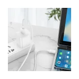 Миниатюра: Кабел USB-A - USB-C, HOCO PD 6A 100W X96 1м, Бял