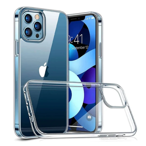 Силиконов кейс MBX 1.8-2mm, За iPhone 13 Pro (6.1), Прозрачен