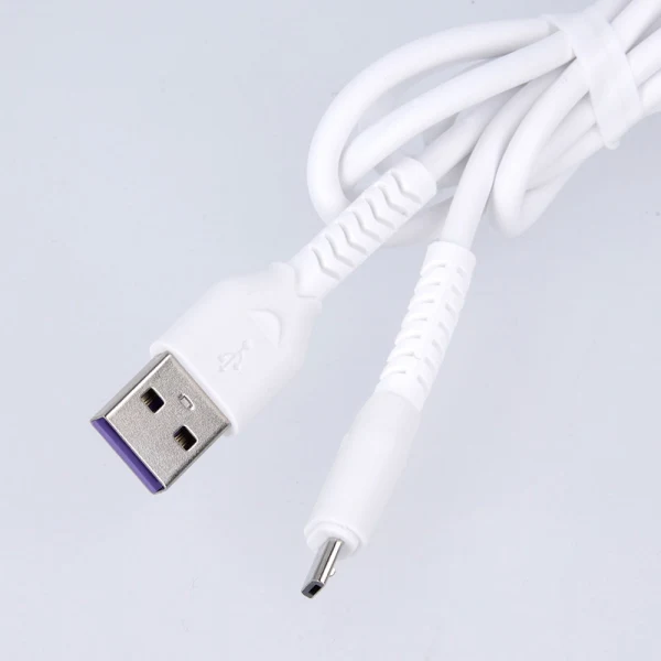 Кабел USB - Micro USB, Maxlife MXUC-04 1м в кутия 3A с подсилени конектори, Бял