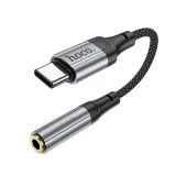 Миниатюра: Преходник адаптер OTG USB-C към 3.5мм женско, HOCO LS36,Черен
