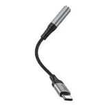 Миниатюра: Преходник адаптер OTG USB-C към 3.5мм женско, HOCO LS36,Черен