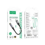 Миниатюра: Преходник адаптер OTG USB-C към 3.5мм женско, HOCO LS36,Черен