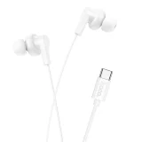 Миниатюра: Слушалки HF Hoco M114 USB-C, Бели