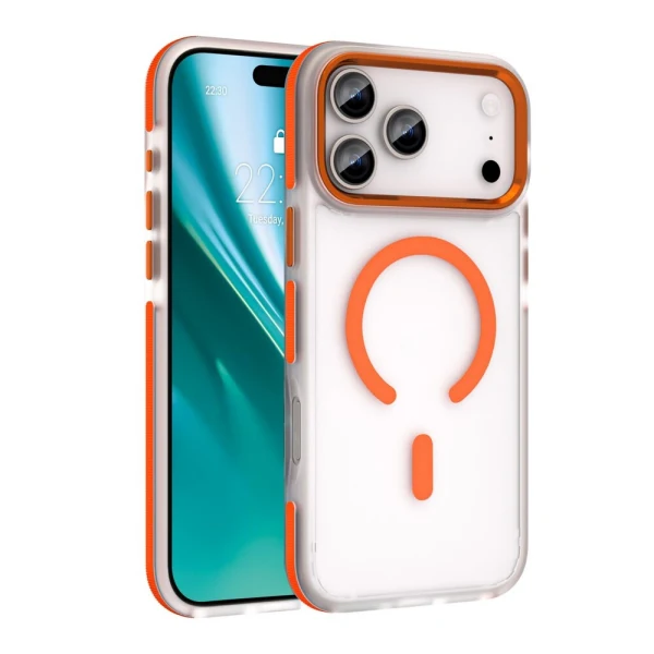 Кейс Etteri Icy Mag case, За iPhone 17 Pro / 18 Pro, Оранжев