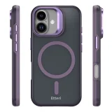 Миниатюра: Кейс Etteri Morning Fog с Magsafe и стойка, За iPhone 17 (6.3), Тъмнолилав