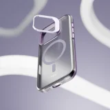 Миниатюра: Кейс Etteri Morning Fog с Magsafe и стойка, За iPhone 17 (6.3), Тъмнолилав