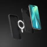 Миниатюра: Кейс Etteri Silicone Mag case, За iPhone 17 (6.3), Черен