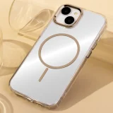Миниатюра: Силиконов кейс bSmart Clear Thin Magsafe, За iPhone 17 Pro (6.3), Златен