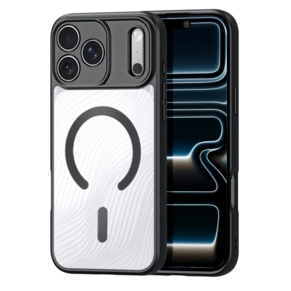 Силиконов твърд кейс Dux Ducis AIMO с Magsafe, За iPhone 17 Pro (6.3), Черен