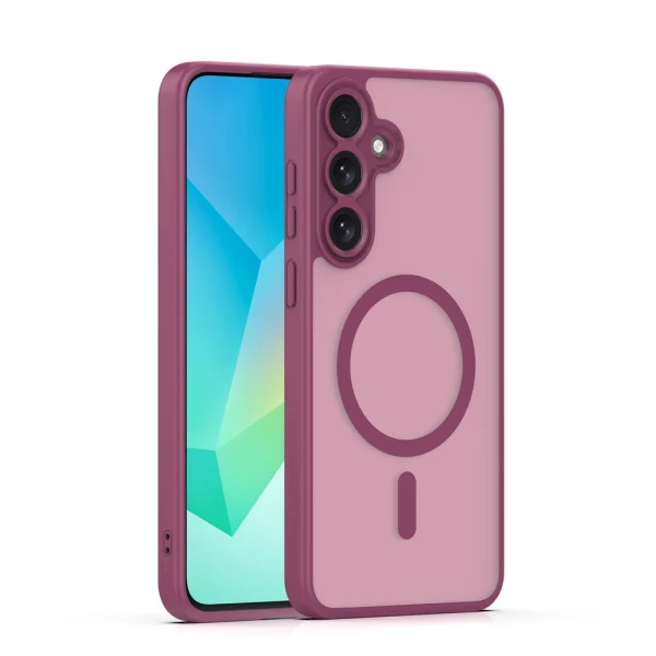 Кейс Mag Matt с отвори за камерите за Samsung Galaxy S26 тъмнолилав