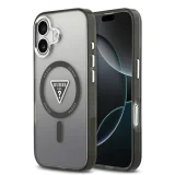 Миниатюра: Оригинален кейс Guess IML Gradient Triangle Logo, За iPhone 17 (6.3), Черен