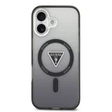 Миниатюра: Оригинален кейс Guess IML Gradient Triangle Logo, За iPhone 17 (6.3), Черен