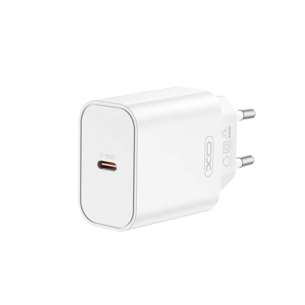 Зарядно устройство адаптер 20W USB-C, XO CE32 PD, 220V Fast charging, Бял