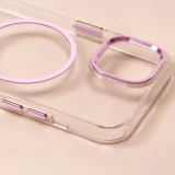 Миниатюра: Силиконов кейс bSmart Clear Thin Magsafe, За iPhone 17 Air (6.9), Розов