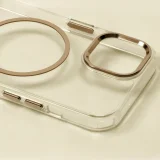 Миниатюра: Силиконов кейс bSmart Clear Thin Magsafe, За iPhone 17 Air (6.9), Златен