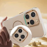 Миниатюра: Силиконов кейс bSmart Clear Thin Magsafe, За iPhone 17 Air (6.9), Златен