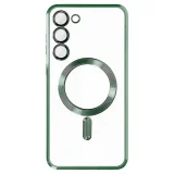 Миниатюра: Силиконов кейс bSmart Chrome Magsafe с протектори за камерите, За Samsung Galaxy A27, Зелен