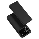 Миниатюра: Кожен калъф тефтер Dux Ducis SKIN PRO, За iPhone 17 Pro (6.3), Черен