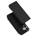Миниатюра: Кожен калъф тефтер Dux Ducis SKIN PRO, За iPhone 17 (6.3), Черен