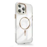 Миниатюра: Силиконов кейс bSmart Clear Thin Magsafe, За iPhone 17 (6.3), Златен