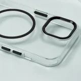 Миниатюра: Силиконов кейс bSmart Clear Thin Magsafe, За iPhone 17 (6.3), Черен