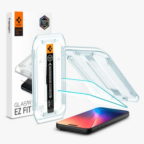 Стъклен протектор Spigen GLAS.tR EZ Fit, За iPhone 17 Pro Max/ 18 Pro Max, Прозрачен