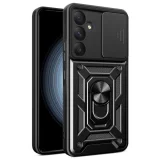 Миниатюра: Силиконов твърд кейс bSmart Defender Slide, За Samsung Galaxy S25 FE / S26 FE, Черен